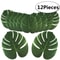12Pcs Tropical Artificial Palm Leaves For Hawaiian Luau Party Decor And DIY Crafts 0