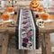 Halloween Skull Rose Crow Linen Table Runner Gothic Party Dining Table Decor 2