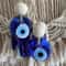 Blue Evil Eye Glass Wall Hanging Turkish Protection Charm Home Decor 4