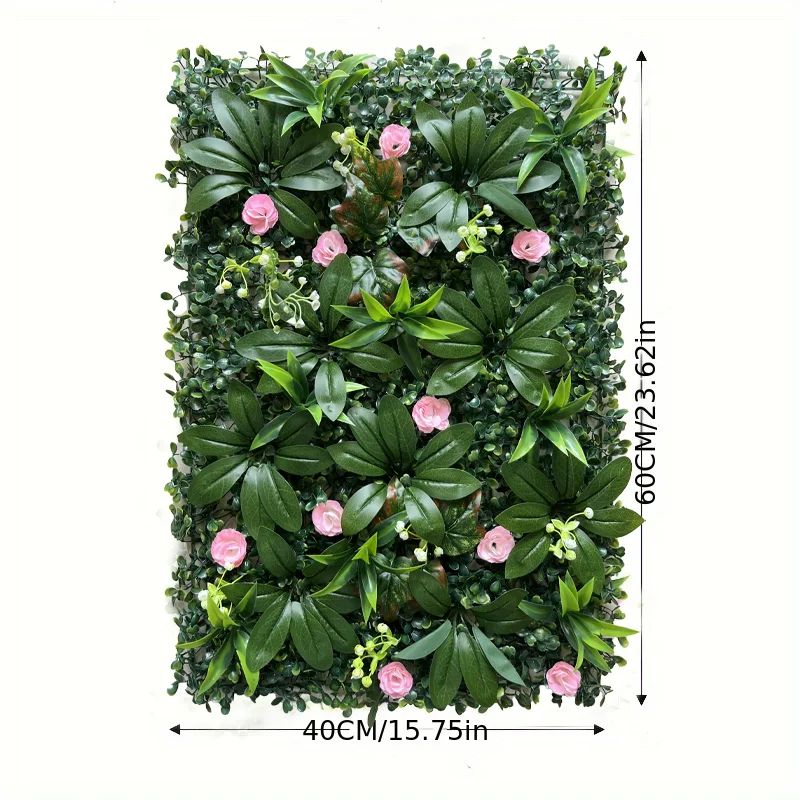 Artificial Green Plant Wall Panels Lush Garden Backdrop Outdoor Indoor Decor 5