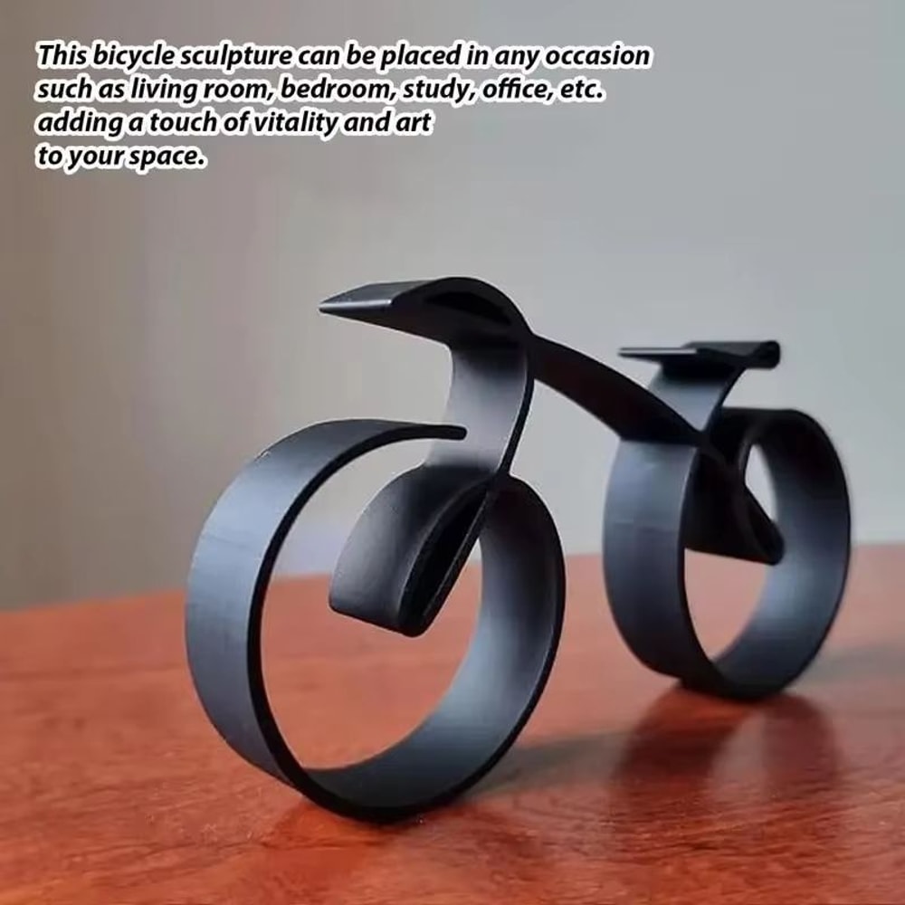 Minimalist Acrylic Bicycle Sculpture Modern Desk Decor 2