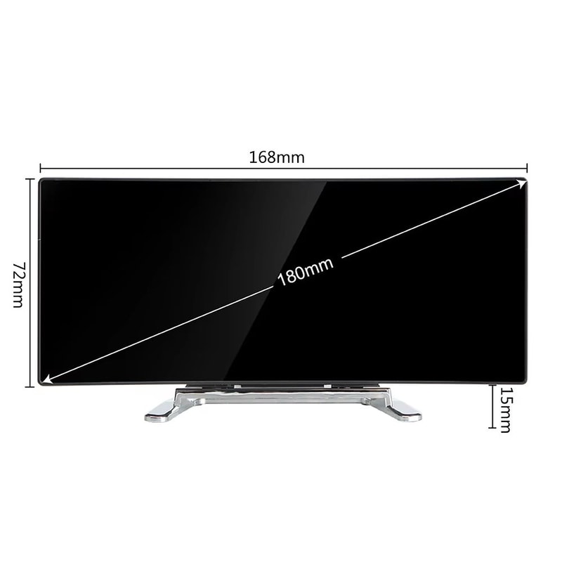 Curved LED Mirror Alarm Clock Dimmable Large Display Desk Clock 5