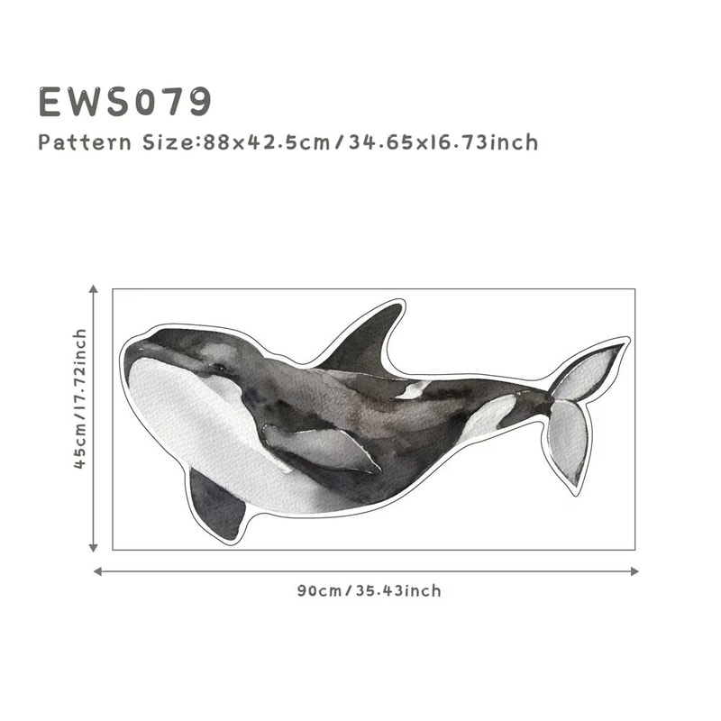 Underwater Ocean Wall Stickers Watercolor Fish Coral Removable Decor 11