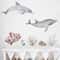 Underwater Ocean Wall Stickers Watercolor Fish Coral Removable Decor 4