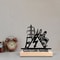 Personalized Metal Engineer Statue With Wooden Base Custom Desk Sculpture 1