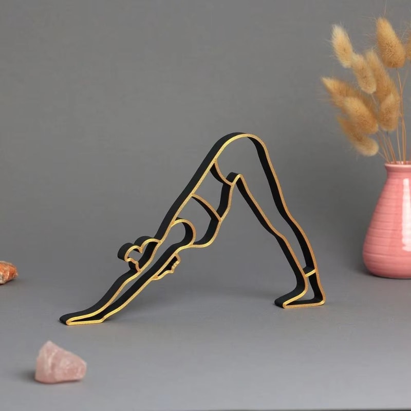 Abstract Yoga Lady Figurine Resin Sculpture For Calm And Modern Home Decor 5