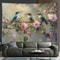 Vibrant Hummingbird Floral Wall Tapestry Soft Fabric Hanging Decor 0