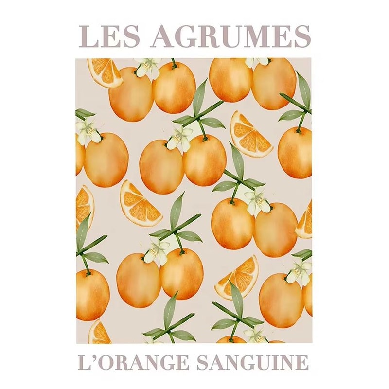 Retro Lemon Garden Canvas Wall Art Print For Summer Home Decor And Modern Living Spaces 7