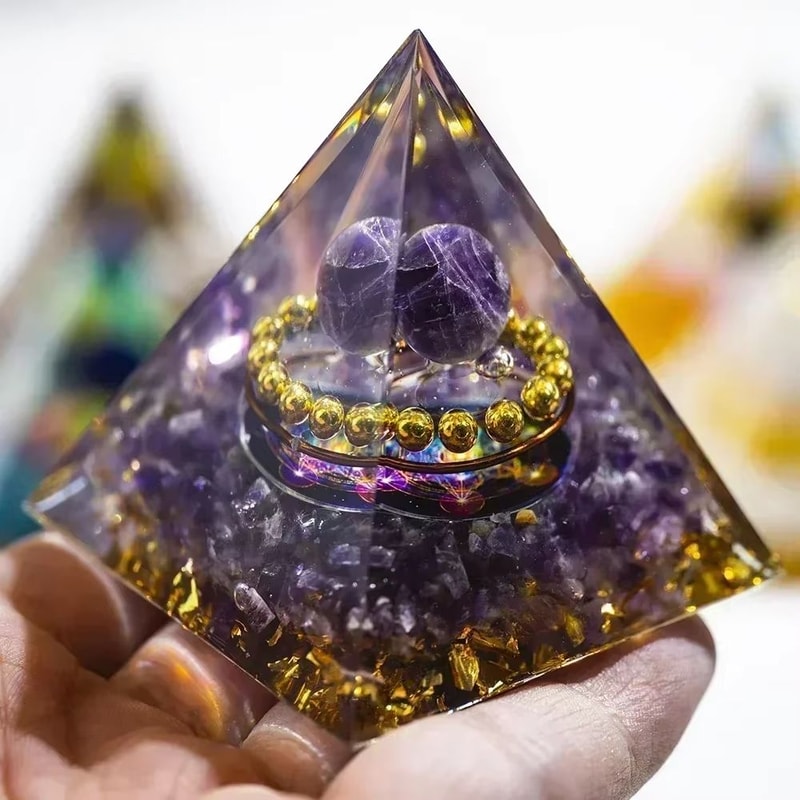 Natural Crystal Pyramid Energy Generator For Reiki Healing And Chakra Balance Decor 0