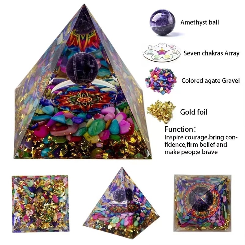 Natural Crystal Pyramid Energy Generator For Reiki Healing And Chakra Balance Decor 9