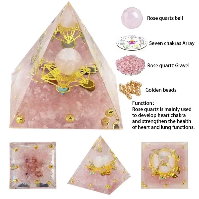 Natural Crystal Pyramid Energy Generator For Reiki Healing And Chakra Balance Decor 10