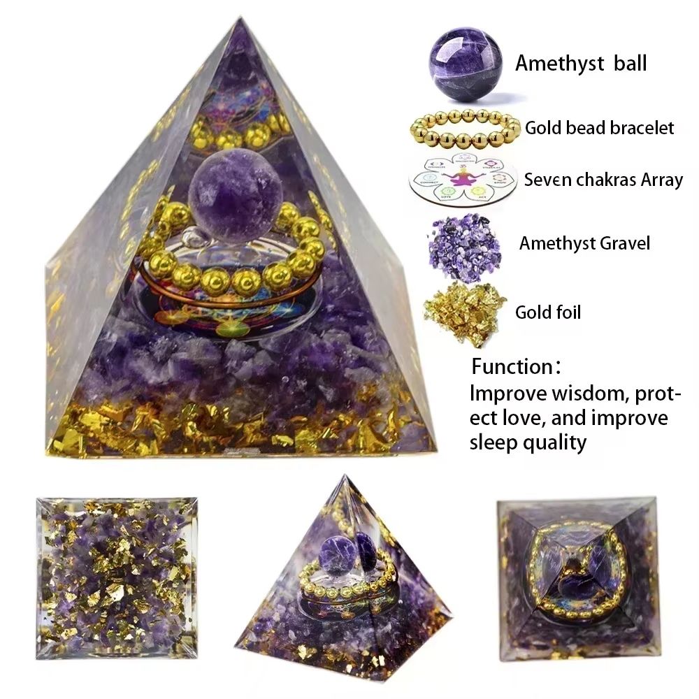 Natural Crystal Pyramid Energy Generator For Reiki Healing And Chakra Balance Decor 11