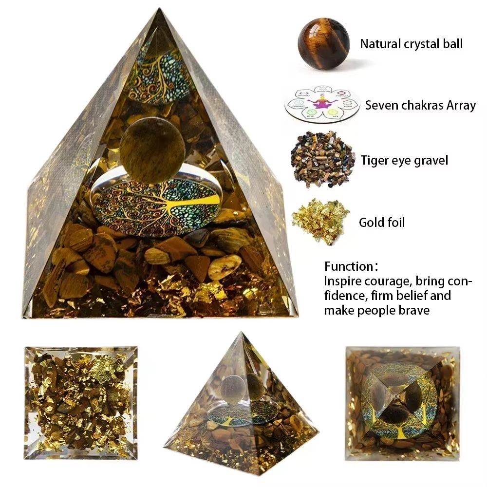 Natural Crystal Pyramid Energy Generator For Reiki Healing And Chakra Balance Decor 12
