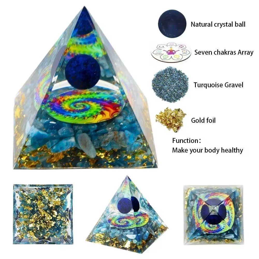 Natural Crystal Pyramid Energy Generator For Reiki Healing And Chakra Balance Decor 13