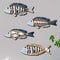 4PCS Wooden Ocean Fish Wall Decor Set For Coastal Nautical Home Styling 0