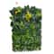Artificial Grass Wall Panel With Flowers For Indoor Greenery Backdrop And Privacy Decor 12
