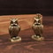 Handcrafted Brass Owl Figurine Boho Desk Decor Mini Animal Ornament 0