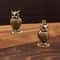 Handcrafted Brass Owl Figurine Boho Desk Decor Mini Animal Ornament 3