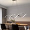 Modern Linear LED Chandelier Minimalist Dining Room Pendant Light Fixture 0