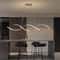 Modern Linear LED Chandelier Minimalist Dining Room Pendant Light Fixture 2