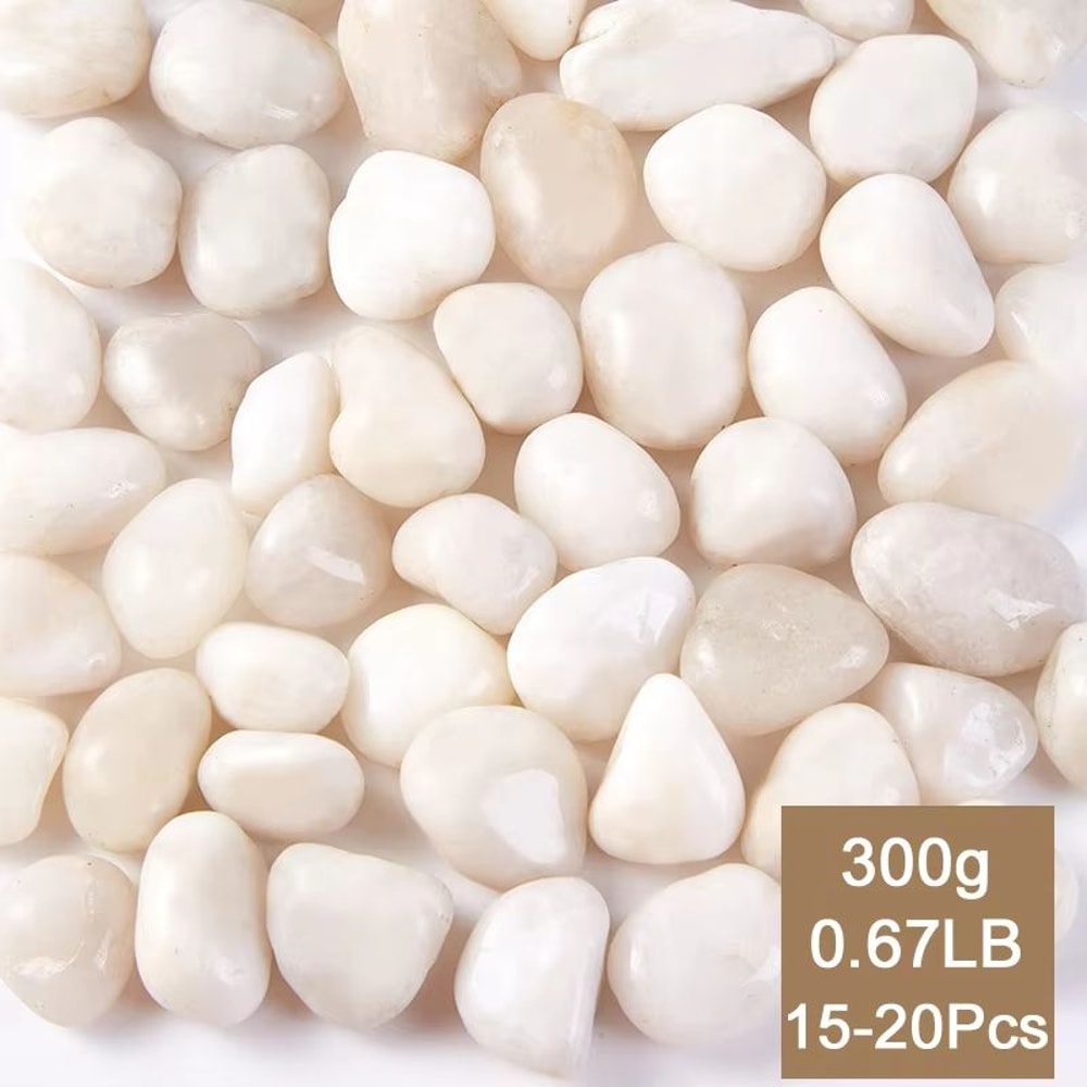 White Polished Pebbles Decorative Stones Natural River Rocks For Garden Aquarium Home Decor 6