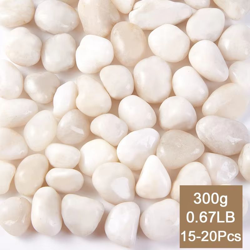 White Polished Pebbles Decorative Stones Natural River Rocks For Garden Aquarium Home Decor 6