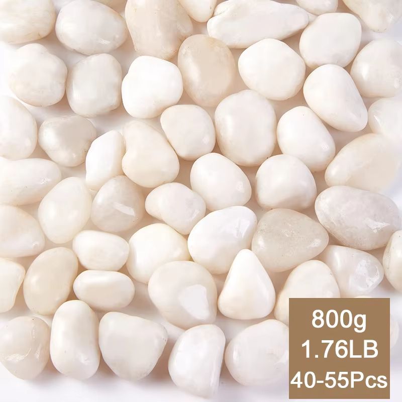 White Polished Pebbles Decorative Stones Natural River Rocks For Garden Aquarium Home Decor 7