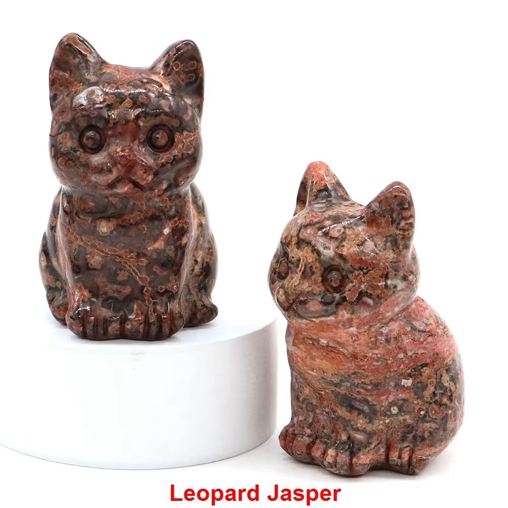 Natural Amethyst Cat Statue Hand Carved Crystal Figurine For Healing Meditation Decor 13