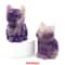 Natural Amethyst Cat Statue Hand Carved Crystal Figurine For Healing Meditation Decor 8