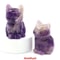 Natural Amethyst Cat Statue Hand Carved Crystal Figurine For Healing Meditation Decor 8