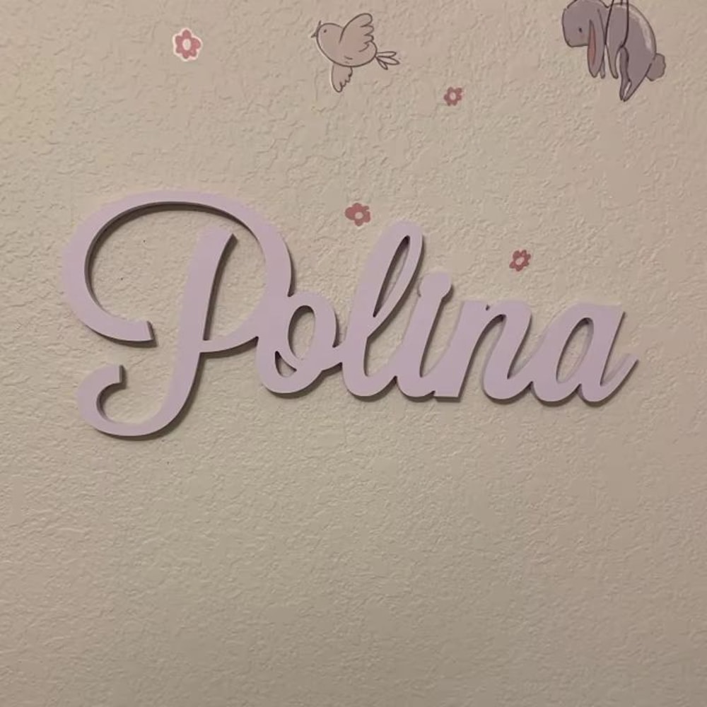 Personalized Wooden Name Sign Custom Baby Name Wall Decor For Nursery Kids Room 4