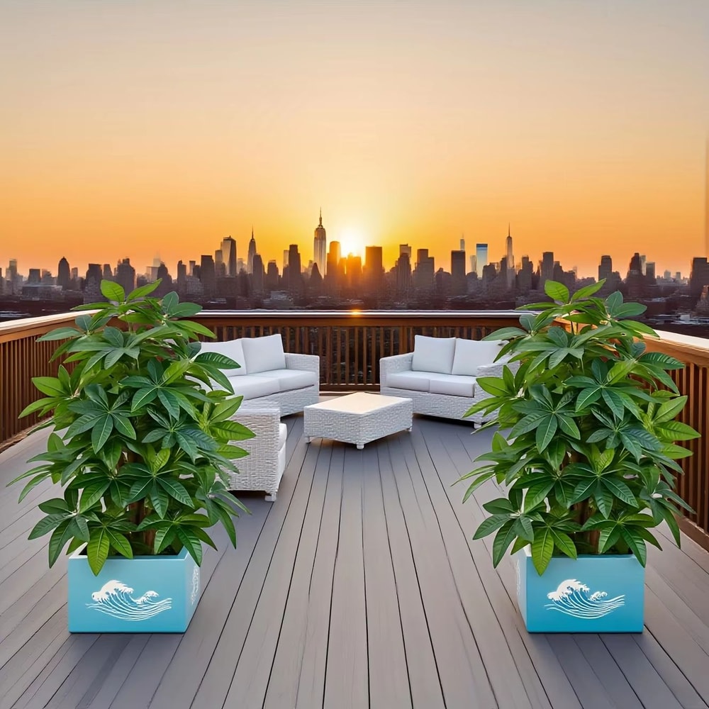 Large Artificial Money Tree Palm Realistic Tropical Plant For Outdoor Indoor Decor 5