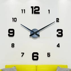 3d luminous frameless wall clock diy kit – modern silent glow wall decor