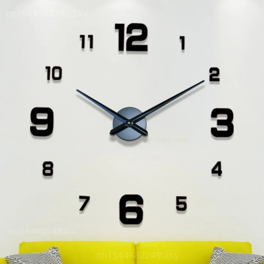 3D Luminous Frameless Wall Clock DIY Kit Modern Silent Glow Wall Decor 1
