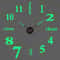 3D Luminous Frameless Wall Clock DIY Kit Modern Silent Glow Wall Decor 26