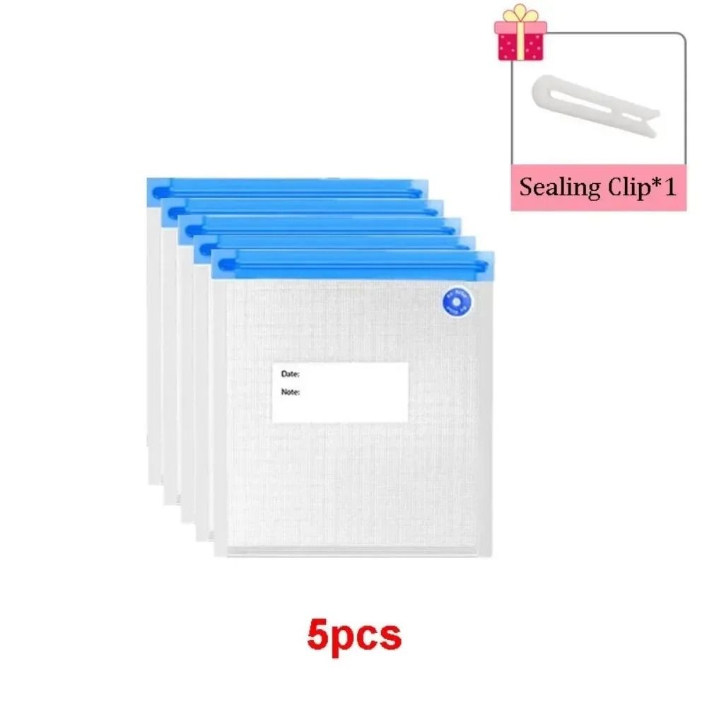 Reusable Vacuum Sealing Food Bags With Air Valve Pump Fresh Keeping Storage Set 8