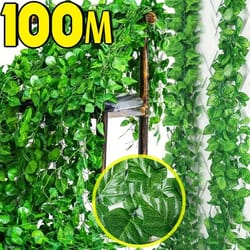 100pcs artificial ivy vine garland 2m hanging greenery wall decor