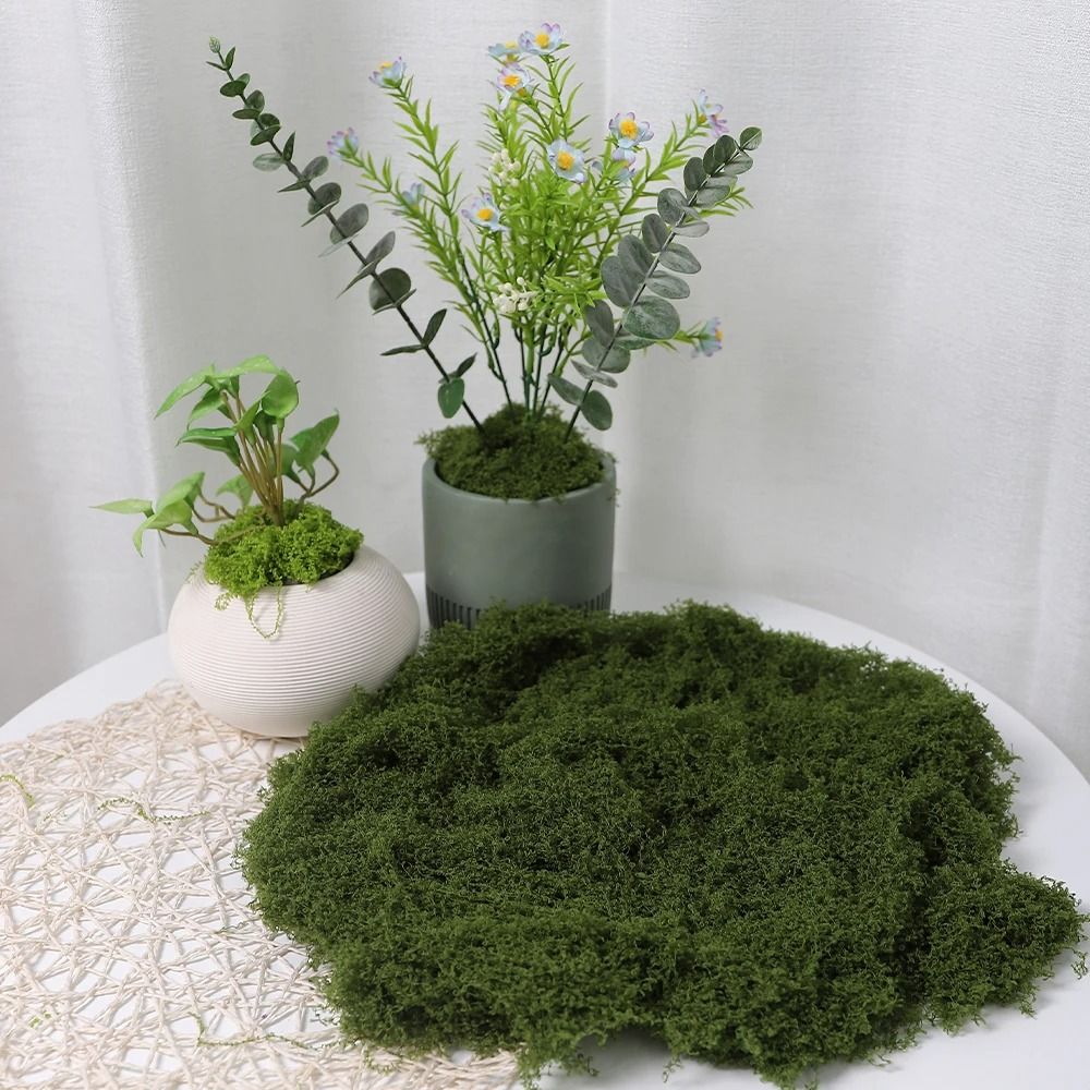 DIY Artificial Moss Decor Realistic Faux Green Moss For Crafts Terrariums And Home Styling 7