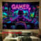 VIKAMA Gamer Fluorescent Tapestry Neon Gaming Room Wall Decor 5