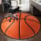 3D Basketball Round Flannel Rug Non Slip Sports Floor Mat For Bedroom And Living Room 3