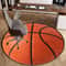 3D Basketball Round Flannel Rug Non Slip Sports Floor Mat For Bedroom And Living Room 4