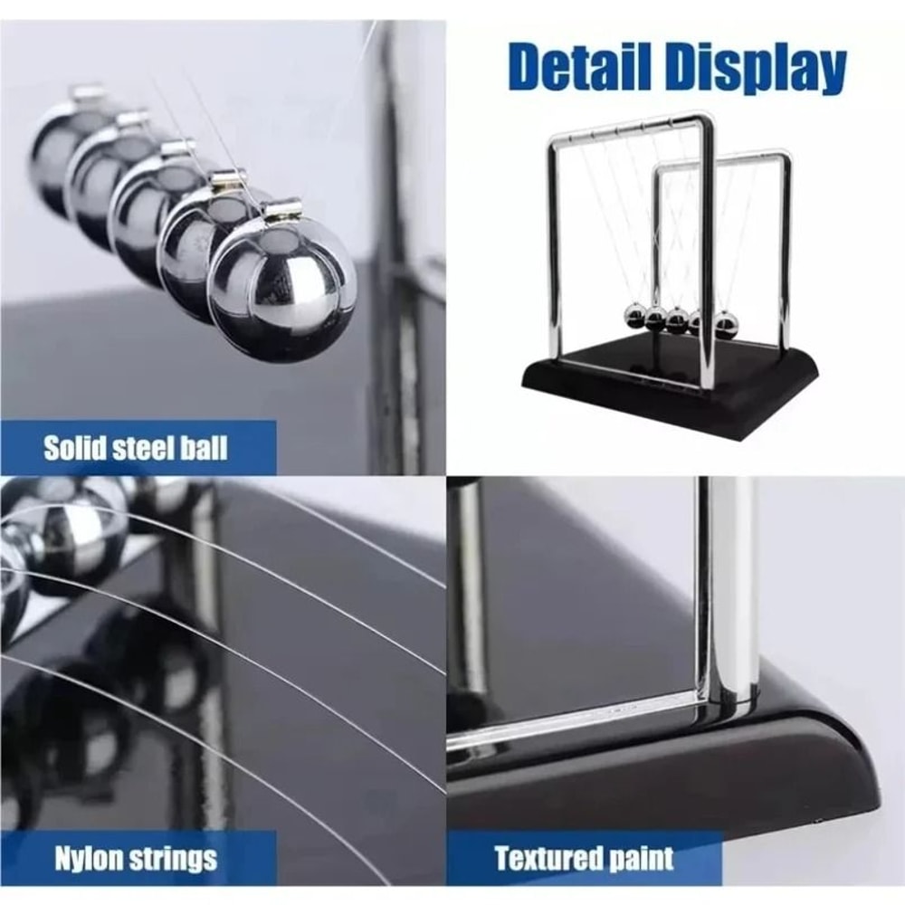 Classic Newtons Cradle Desk Toy Newtons Cradle Desk Toy Steel Balance Balls Physics Decor 1