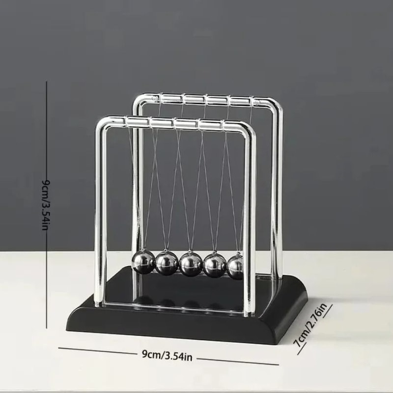 Classic Newtons Cradle Desk Toy Newtons Cradle Desk Toy Steel Balance Balls Physics Decor 6