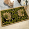 Green Floral Welcome Doormat Washable NonSlip Indoor Entryway Rug 0