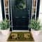 Green Floral Welcome Doormat Washable NonSlip Indoor Entryway Rug 1