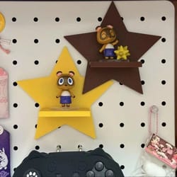 kawaii pudding pegboard ornaments cute anime star figurine set