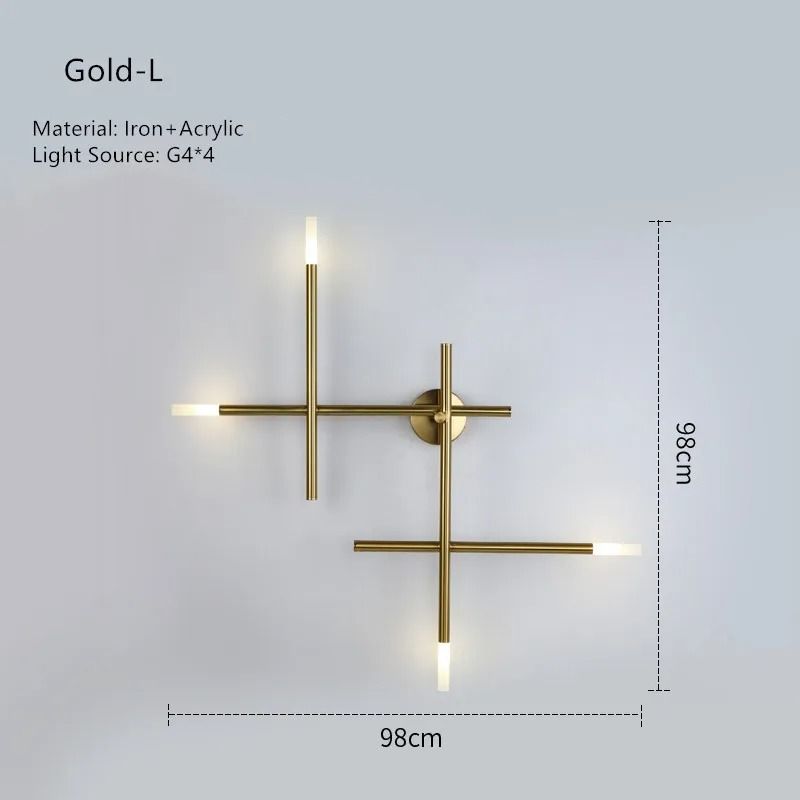 Nordic Cross Line LED Wall Lamp Modern Minimalist Art Sconce 10