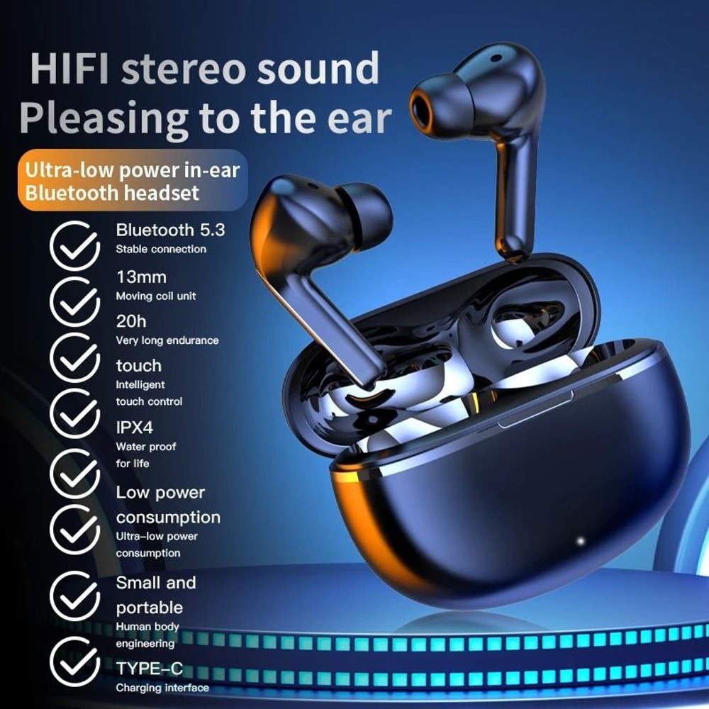 Air7 TWS Bluetooth 53 Wireless Earbuds With HiFi Stereo Sound And Gaming Low Latency 5