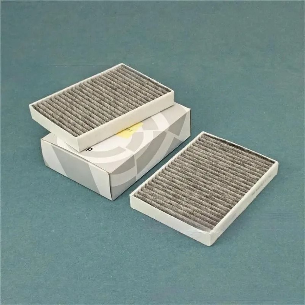 2PCS Cabin Air Filter Set For BMW 5 6 7 Series F10 F11 F01 F02 Activated Carbon Replacement 3
