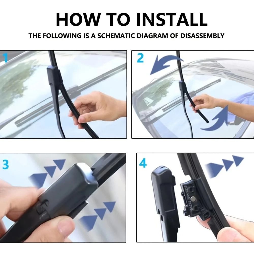 2222 Front Windshield Wiper Blade Set For MercedesBenz W205 CClass GLC OEM Fit 2